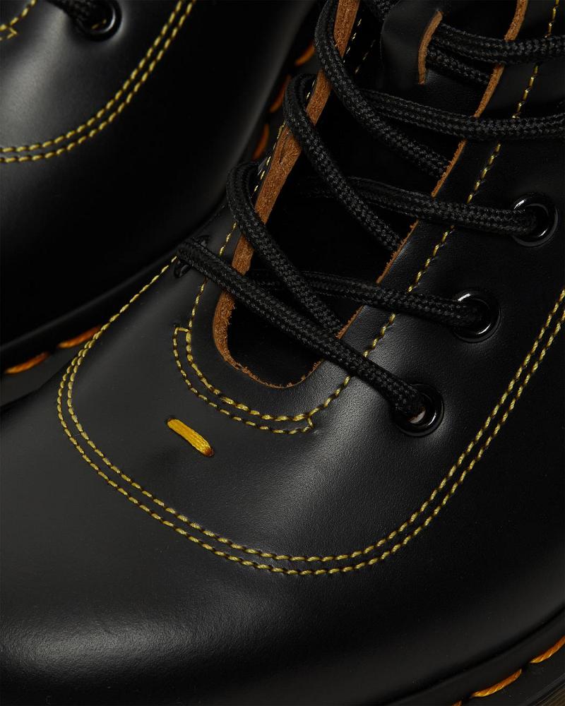 Dr Martens Pharamond Vintage Smooth Læder Ankelstøvler Dame Sort | DK 64QMA